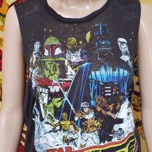 Star Wars Tops - 🆓 gift! Retro Empire Strikes Back sleeveless med Star Wars Tops - 🆓 gift! Retro Empire Strikes Back sleeveless med
